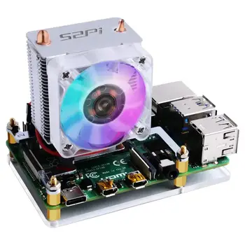 ICE-Tårn CPU Blæseren V2.0 Super Varmeafledning Forskellige Farver Lysdioder for Raspberry Pi 3B+/4B