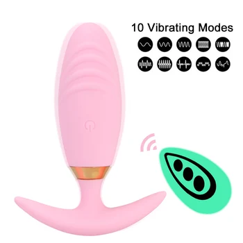 IKOKY 10 Hastigheder Bærbare Dildo Vibrator Voksen Produkter Sex Legetøj til Kvinder Lysende Trådløse Fjernbetjening Klitoris Stimulation