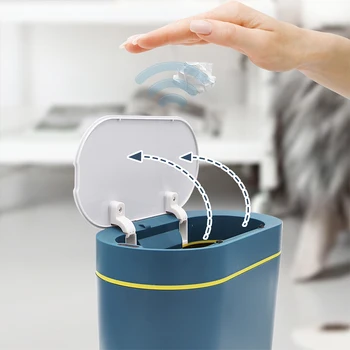 Intelligent Sensor Skraldespand Elektronisk Automatisk Vandtæt Sensor Skraldespanden Smart HomeTrash Kan Til Soveværelse Badeværelse Køkken