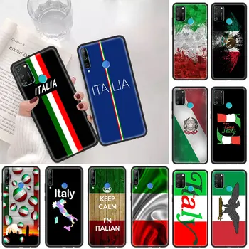 Italien italiensk Flag Silikone Telefonen Sagen Til Ære 10 Lite 20 Pro 30i 30 20e 20S Spille 9A 9S 9C 8X 9X 8S Sort Soft Cover Coque