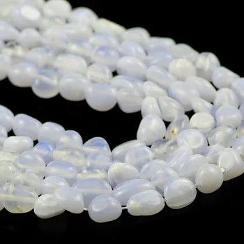 JHNBY Lilla Blå lac agata natursten 4~7mm Uregelmæssige Grus afstandsstykker Løse perler til smykkefremstilling af armbånd DIY tilbehør