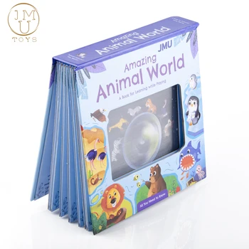 JMU nye 3D læder engelsk Tegning bog pap interessant bog spædbørn drenge piger Puslespil bog