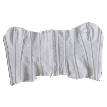 Jacquard blonder Sexet Corset Gotisk Tøj Plus Size Slankning Taljen Cincher Hvid Sort Mode Bustier Underbust корсет
