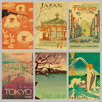 Japan Tokyo rejse plakat kunst maleri vintage canvas print room decoration gave