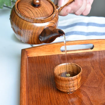 Japansk Stil Træ Tekande Med Filter Kung Fu Te Pot Te Sæt Hjem, Elkedel Kreative Håndlavede Håndværk Kinesiske Te-Ceremoni Gaver