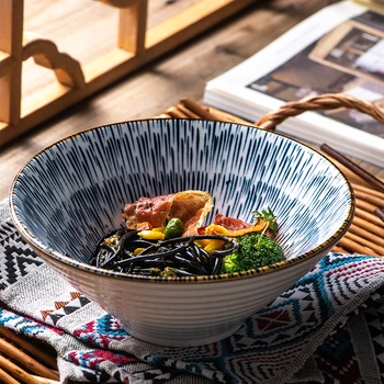 Japansk stil kreative personlighed stor varme-resistente høj kvalitet keramisk ramen suppe skål høj værdi retro speciel skål ramen