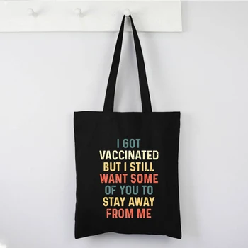 Jeg Fik Vaccineret, Men jeg Ønsker dog Stadig at Nogle af Jer til At Holde sig Væk Fra Mig Shirt Sociale Distancering Tshirt for Kvinder Sommer Toppe Cool