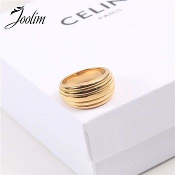Joolim Høje Ende 18K Guld PVD Symple Cool Stil Ringe til Kvinder i Rustfrit Stål Smykker Engros