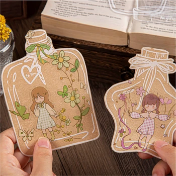 Journamm 20pcs/pack Transparent PET-Flaske-Serien Japansk Mærkat Junk Tidende Kreative Papirvarer Æstetik Materiale Klistermærker
