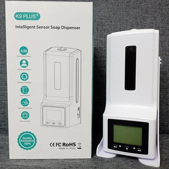 K9 Plus Automatisk sæbedispenser K9X Hånd Temperatur Måling Infrarød Termometer LCD Display Håndfri Maskine