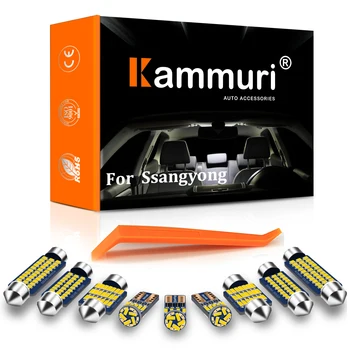 KAMMURI Canbus For Ssangyong Rexton 4G Musso Turismo 2 Actyon Sport Korando C Tivoli Kyron Køretøj LED Interiør Lys Kit