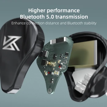 KZ SA08 TWS Ægte Trådløs Bluetooth-v5.0 Hovedtelefoner 8BA Enheder Spil Øretelefoner Touch Kontrol af støjreducerende Hifi Hovedtelefoner