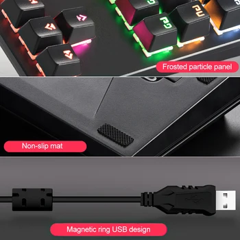 Kabelbaseret Tastatur Ægte Mekanisk Tastatur 87 Taster Blå Akse Desktop med LED Lys Konkurrencedygtige for Kontor Computer Spil Støvtæt