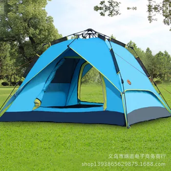 Kamel automatisk udendørs telte 3-4 person, familie telt hydraulisk åbning camping telt