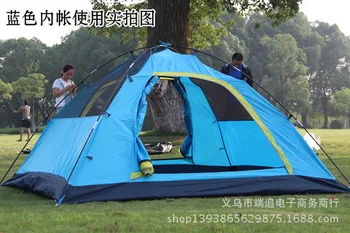 Kamel automatisk udendørs telte 3-4 person, familie telt hydraulisk åbning camping telt