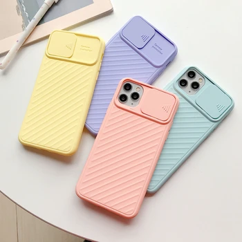 Kamera Linse Beskyttelse Phone Case For iPhone 11 12 Pro XS ANTAL Soft Candy TPU Cover Case Til iPhone 12 Mini 8 7 6 6S Plus X XR