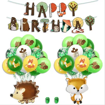 Kanin Egern, Ræv, Jungle Dyr Gummi Balloner Sæt Children 's Jubilæum, Fødselsdag Dekoration af Forbrugsstoffer
