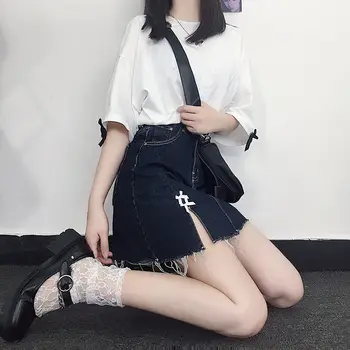 Kawaii Mini Sommer Nederdel Kvinder Elegant Japansk Vintage A-linje Sød Nederdel Kvindelige Skater Lolita Beach Party Casual Nederdel 2021