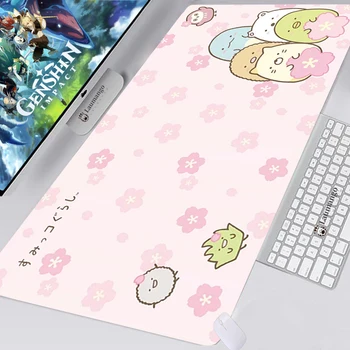 Kawaii Tegnefilm Pink Sumikko Gurashi musemåtte Animationsfilm Gabinete Gamer Tabel Gaming Tilbehør ковер Tastatur Skrivebord Mat LOL Musemåtte