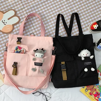 Kawaii Tegnefilm Tote Bag Canvas Håndtaske Shopping Taske Super Cool Håndtasker, skuldertasker til Pige Book Tasker Bolsa Feminina Mochila