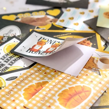 Kawaii gaveæske Mærkat Søde Kæreste Tegnefilm Retro Lomme Dagbog DIY Dekoration, Klistermærke æstetiske søde klistermærker klistermærker