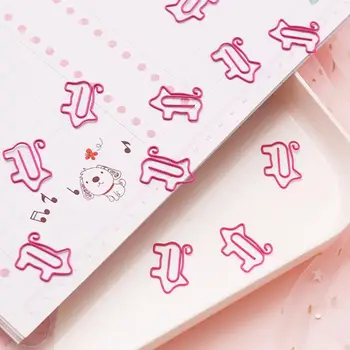 Kawaii lidt Metal Materiale Søde Tegneserie gris dyr pink bogmærke papir klip skole kontorartikler, papirvarer Børn gave