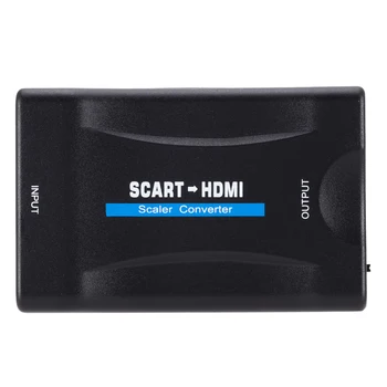 Kebidu 1080P SCART Til HDMI-kompatibel Video Audio Fornemme Converter Adapter til HD-TV-DVD til Sky Boks STB Plug and Play-DC Kabel
