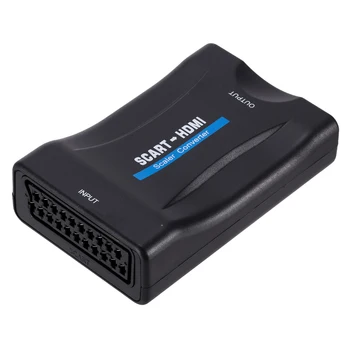 Kebidu 1080P SCART Til HDMI-kompatibel Video Audio Fornemme Converter Adapter til HD-TV-DVD til Sky Boks STB Plug and Play-DC Kabel