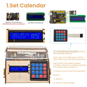 Keyestudio Elektroniske Skala Kit 5KG Digital vejecelle Vægt Sensor HX711 til Arduino DIY Programmering Elektronisk Kit STEM