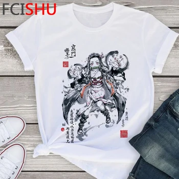 Kimetsu Ingen Yaiba Demon Slayer Demon Skylden t-shirt til mænd, par vintage harajuku t-shirt sommer top streetwear æstetiske vintage