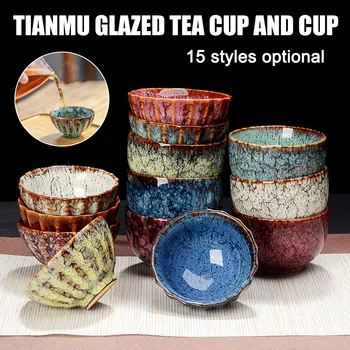 Kinesisk Keramik Kung Fu Tekop Himmelske Øje Glasur Keramisk Glas Vand Kinesisk Stil Te-Skålen Keramiske Håndværk Te Sæt Håndværk
