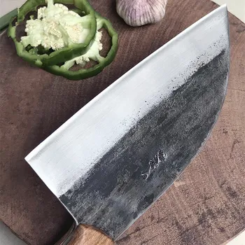 Kinesisk Stil Albue Hoved Håndlavet Traditionelle Køkken Kniv Marked Sælger Kød Cutter Professionel Kok Knive Udskæring Af Fisk
