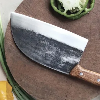 Kinesisk Stil Albue Hoved Håndlavet Traditionelle Køkken Kniv Marked Sælger Kød Cutter Professionel Kok Knive Udskæring Af Fisk