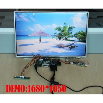 Kit til CLAA201WA04 1680X1050 30pin HDMI-kompatibel+DVI+VGA LCD-Audio driver board Controller Board panel 4 lamper