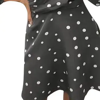 Kjoler Kvinder Kjole Sommer-mode-Polka Dot Print Elegante Løs på Tværs af Draperet Kjole til Fest Tøj til Kvinder 2021