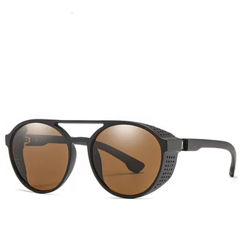 Klassisk Punk Solbriller Mænd Brand Designer Solbriller Mænd Vintage solbriller til Mænd Punk Oculos De Sol Gafas UV400