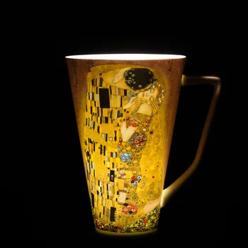 Klimts Maleri Kys Design Fine Bone China Kaffebæger & Van Gogh Design Kaffebæger Maleri