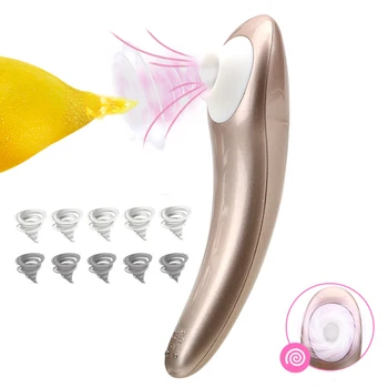 Klitoris, Vagina Stimulator Nipple Sucker Tungen Klitoris Sugende Vibrator Erotisk Bryst Massageapparat Sex Legetøj til Kvinder