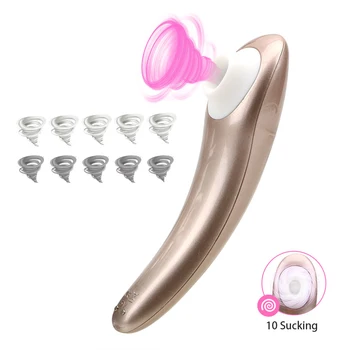 Klitoris, Vagina Stimulator Nipple Sucker Tungen Klitoris Sugende Vibrator Erotisk Bryst Massageapparat Sex Legetøj til Kvinder