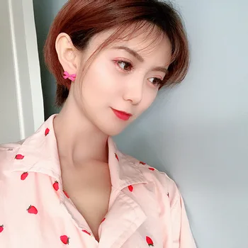 Korea Øreringe Hyuna-Girly style Foråret Candy Farve Sløjfe Øreringe Søde Og Små Mini Søde Øreringe
