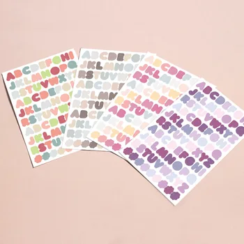 Korean Farve engelske Alfabet Stickers Ins Hånd-Konto, Dagbog, fotoalbum Lille Kort Udsmykning DIY Collage Materiale Papirvarer