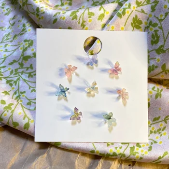 Koreanere Elegante Søde Plastik Mini Butterfly Stud Øreringe til Kvinder, Piger 2021 Mode søde Søde Barn Øreringe Smykker Gaver