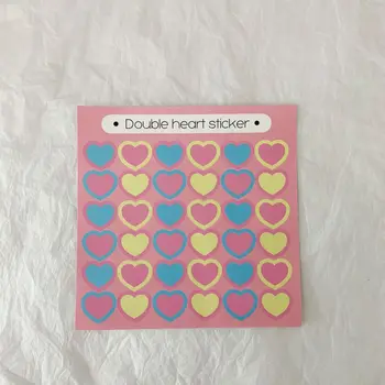 Koreanere Ins Kawaii Kærlighed Gitter Mærkat DIY Scrapbog Dagbog Papirvarer Valentine ' s Day Gave Dekoration, Klistermærke