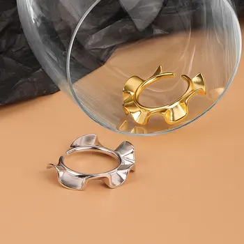 Koreanere Originalitet Design, Enkle Trendy Uregelmæssigt Bølget Åbning Justerbar Ring Kvindelige Part, Smykker, Dekoration, Gaver