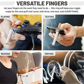 Kraniet Hånd cigaretholder Finger Ring Lady Gadgets Kvinders Røg Tilbehør