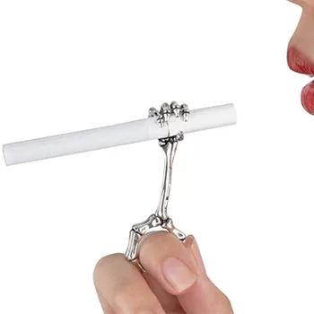 Kraniet Hånd cigaretholder Finger Ring Lady Gadgets Kvinders Røg Tilbehør