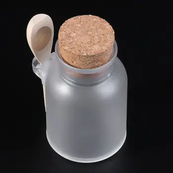 Krat Bath Salt ABS Flasken Forseglet Krukke træske Blød Kork Opbevaring Prop Flaske Matteret Tætning Genpåfyldelig Flaske Mask Powder J