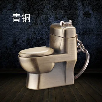 Kreative Små Vedhæng Mini Flush Toilet Lettere Åben Ild slibeskive Cigarettænder Mænds Lille Gave