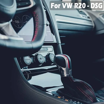 Krom Mat Gear Shift Knappen DSG dækkappe RØDE ABS-Gear Shift Knappen Passer Til Volkswagen VW Golf MK6 MK7 R GTI