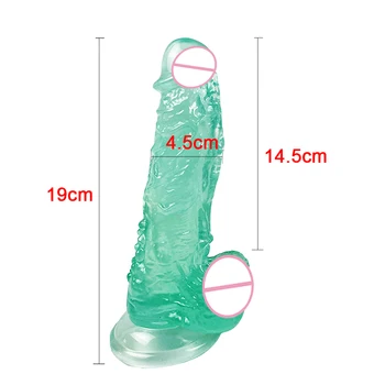 Krystal Gennemsigtig Enorme Penis G-punkt Dildo Simulering Penis Ikke Vibrator Penis Sucker Anal Legetøj Til Kvinde Onani sexlegetøj